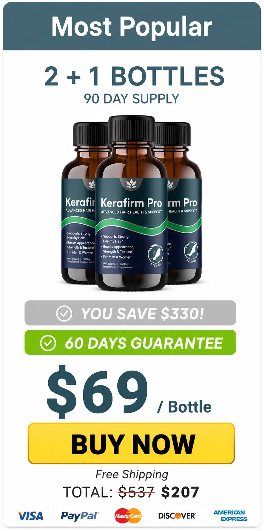 Kerafirm Pro three bottles order
